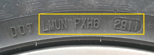 TIN is the number on the tire following the letters 'DOT'